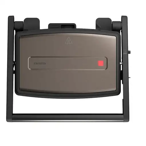 Aiwa KAMADO sandwichera 1500 W Negro, Acero inoxidable