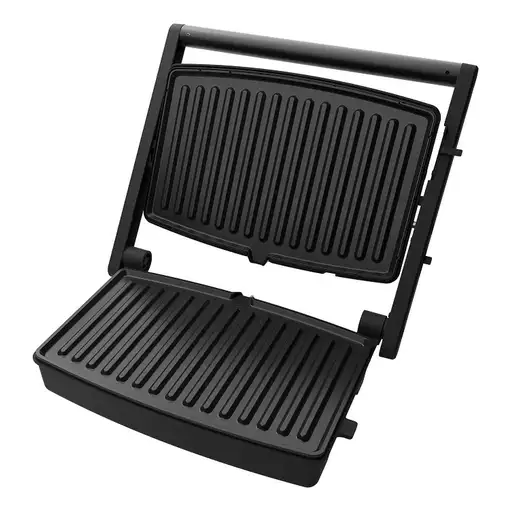 Aiwa KAMADO sandwichera 1500 W Negro, Acero inoxidable
