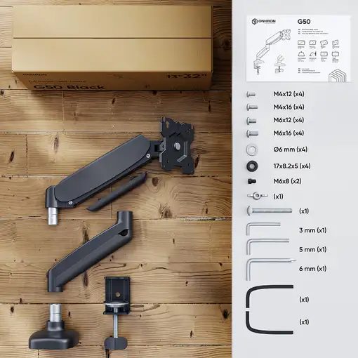 ONKRON G50 81,3 cm (32") Escritorio Negro