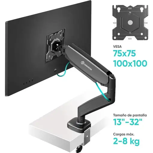 ONKRON G50 81,3 cm (32'') Escritorio Negro