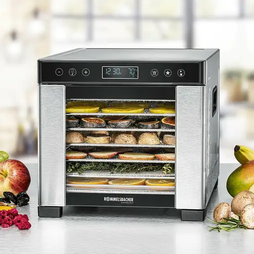 Rommelsbacher DA 650 deshidratador de alimentos Negro, Acero inoxidable 600 W