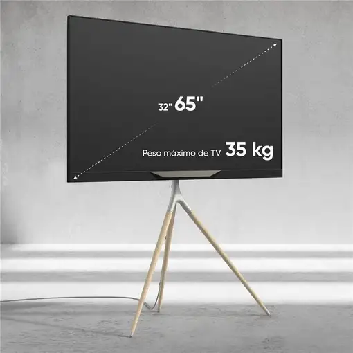 ONKRON TS1220-W soporte para TV 165,1 cm (65'') Blanco, Madera