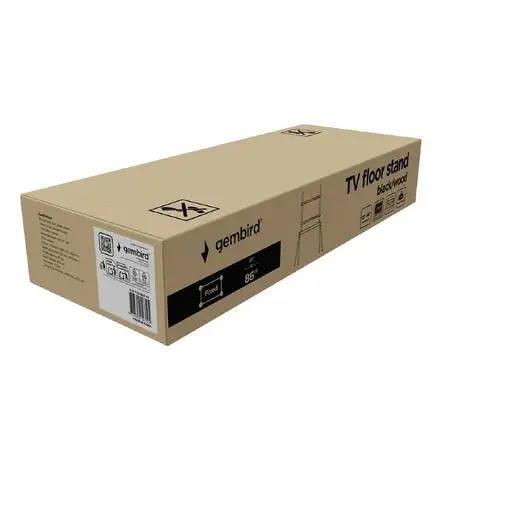 Gembird TVS-86F-01-BK soporte para TV 2,18 m (86") Negro, Madera