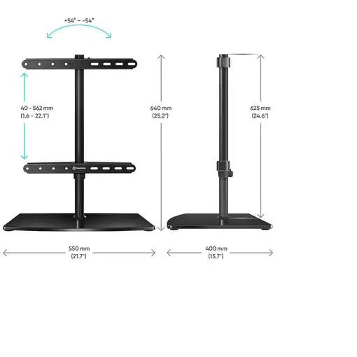 ONKRON PT3-B soporte para TV 190,5 cm (75") Negro