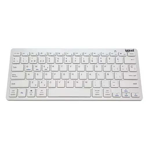iggual TKL-BK teclado Universal Bluetooth QWERTY Español Plata