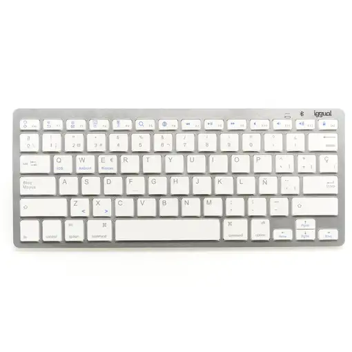 iggual Teclado Bluetooth Slim TKL-BT plata 2 canal