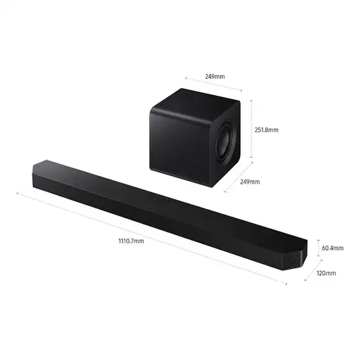 Samsung HW-QS700F/ZF altavoz soundbar Negro 3.1.2 canales 345 W
