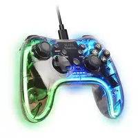 Mars Gaming MGP-C, Gamepad Profesional Neón RGB, Vibración Háptica Dual, Joysticks