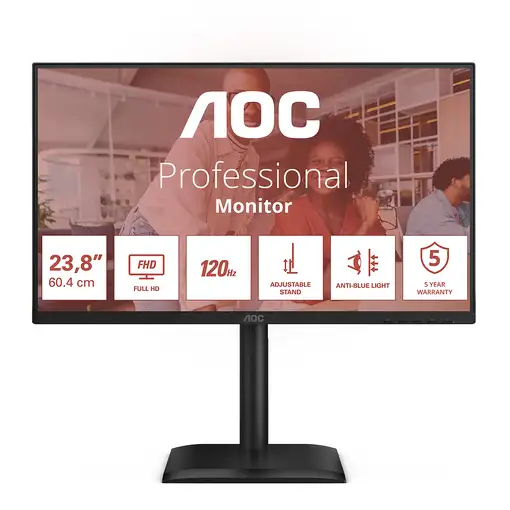 AOC E4 24E4CV pantalla para PC 60,5 cm (23.8") 1920 x 1080 Pixeles Full HD LED