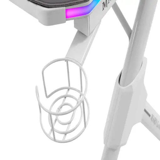 Mars Gaming MGD140RGB, Mesa Ergonómica Gaming RGB, Soporte Auriculares y Bebida, A
