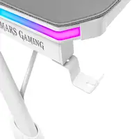 Mars Gaming MGD140RGB, Mesa Ergonómica Gaming RGB, Soporte Auriculares y Bebida, A