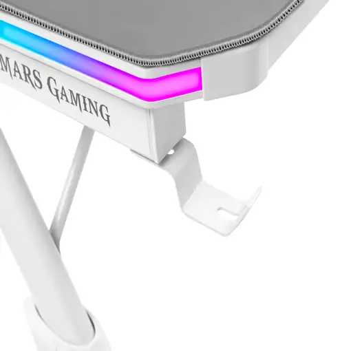 Mars Gaming MGD140RGB, Mesa Ergonómica Gaming RGB, Soporte Auriculares y Bebida, A