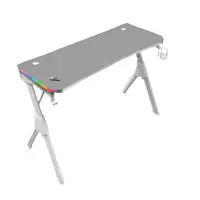 Mars Gaming MGD140RGB, Mesa Ergonómica Gaming RGB, Soporte Auriculares y Bebida, A