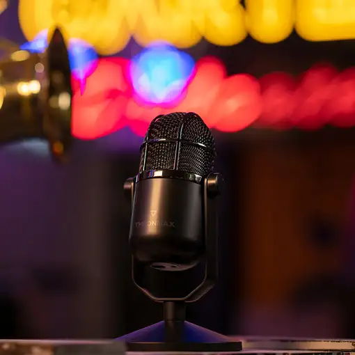 Thronmax Mdrill Dome Negro Micrófono de superficie para mesa