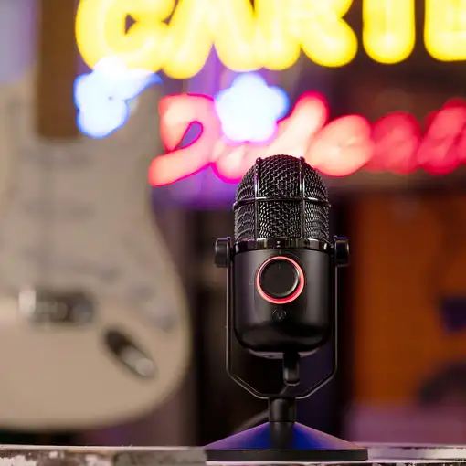 Thronmax Mdrill Dome Negro Micrófono de superficie para mesa