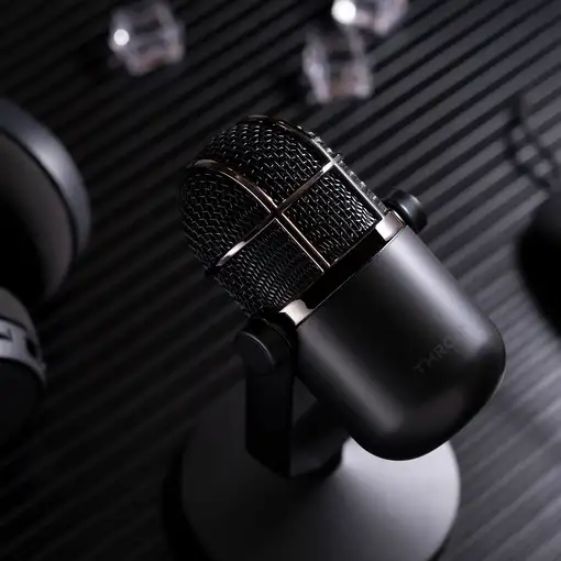 Thronmax Mdrill Dome Negro Micrófono de superficie para mesa