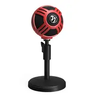 Arozzi Sfera Negro, Rojo Micrófono de superficie para mesa