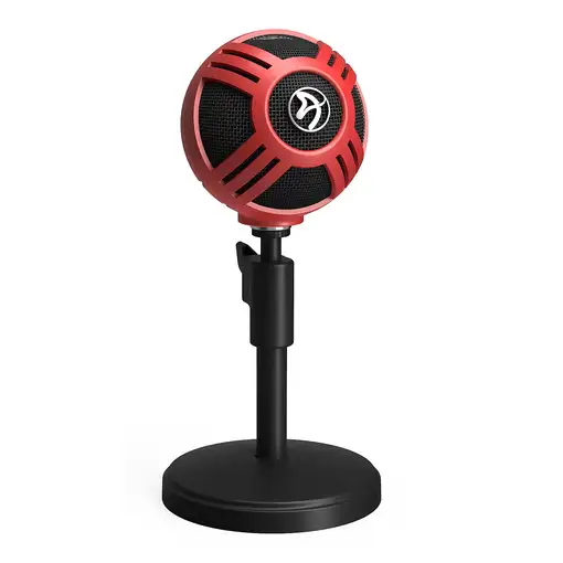 Arozzi Sfera Negro, Rojo Micrófono de superficie para mesa