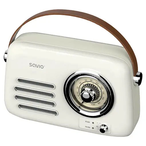 Savio RS-02 radio Portátil Analógica Blanco