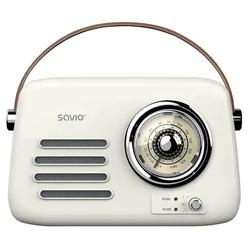 Savio RS-02 radio Portátil Analógica Blanco