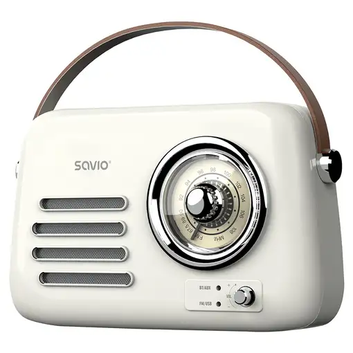 Savio RS-02 radio Portátil Analógica Blanco