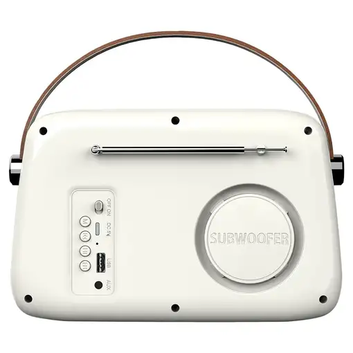 Savio RS-02 radio Portátil Analógica Blanco