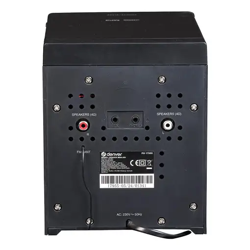 Denver MDA-285 Minicadena de música para uso doméstico 50 W Negro