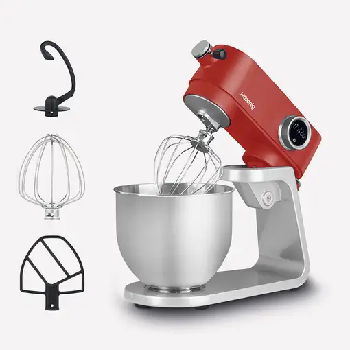 WËASY KM124 batidora Batidora de varillas 800 W Plata, Rojo
