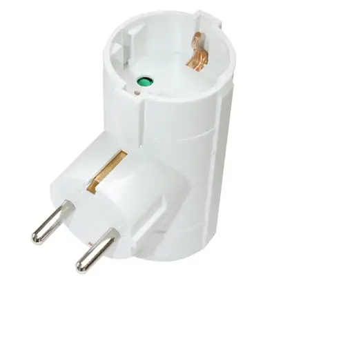 Silver Electronics Adaptador 2 tomas con protector