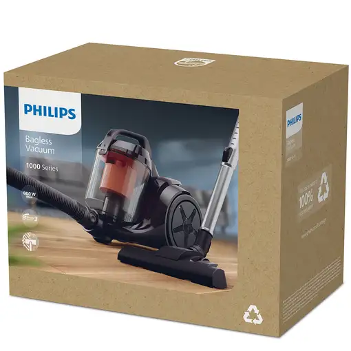 Philips 1000 series XB1142/10 aspiradora 1,3 L Aspiradora cilíndrica Secar 800 W