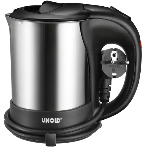 Unold 18575 tetera eléctrica 0,5 L 1000 W Negro, Acero inoxidable