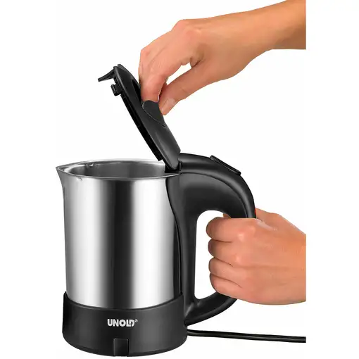 Unold 18575 tetera eléctrica 0,5 L 1000 W Negro, Acero inoxidable