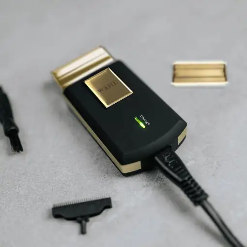 Wahl 07057-016 afeitadora Máquina de afeitar de láminas Recortadora Negro, Oro