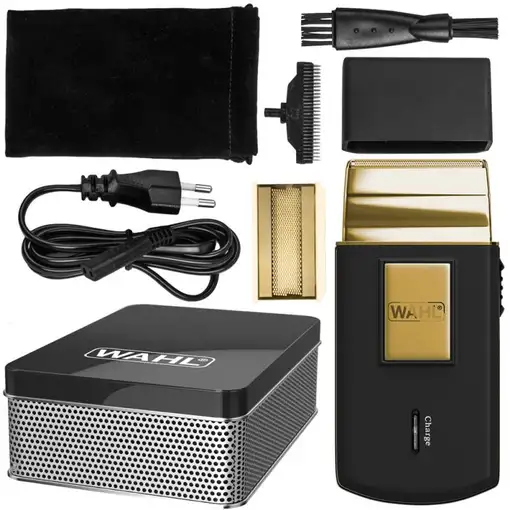 Wahl 07057-016 afeitadora Máquina de afeitar de láminas Recortadora Negro, Oro