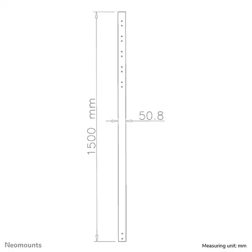 Neomounts FPMA-CP150BLACK Tubo de extensión para soporte de techo TV - alt. 150 cm