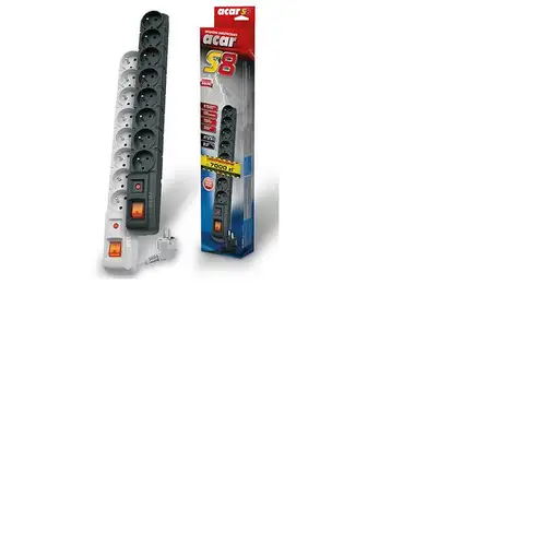 HSK DATA Acar S8 1.5m base múltiple 1,5 m 8 salidas AC Interior / exterior Gris