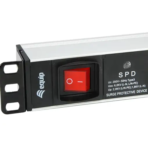 Equip 333309 base múltiple 1,8 m 7 salidas AC Interior Negro, Blanco