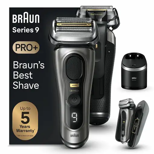 Braun Series 9 Pro+ 9575cc Wet & Dry Máquina de afeitar de láminas Recortadora Met