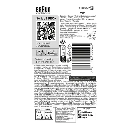 Braun Series 9 96M Cabezal para afeitado