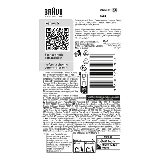 Braun Series 5 54 B Cabezal para afeitado