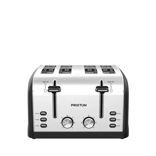 Tostadora PRIXTON (4 ranuras - 1900 W - Negro)