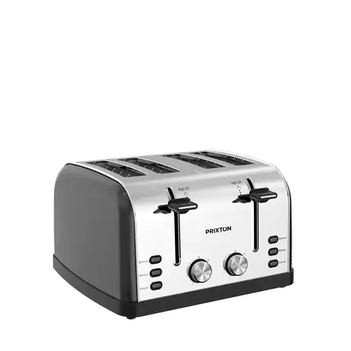 Tostadora PRIXTON (4 ranuras - 1900 W - Negro)