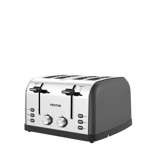 Tostadora PRIXTON (4 ranuras - 1900 W - Negro)
