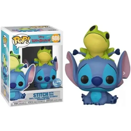 Figura Funko Pop! Disney Lilo y Stitch Stitch con rana Modelo 986 | 51795