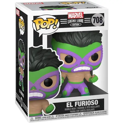 Figura Funko Pop! Marvel Lucha Libre El Furioso (Hulk) Modelo 708 | 53870
