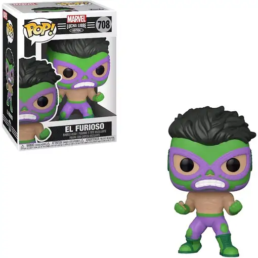 Figura Funko Pop! Marvel Lucha Libre El Furioso (Hulk) Modelo 708 | 53870