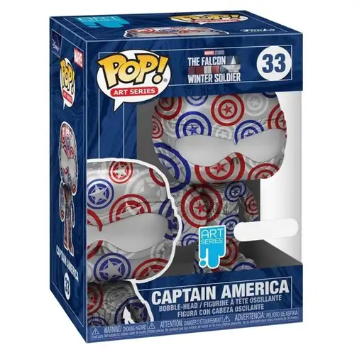 Figura Funko Pop! Marvel Art Series Capitán América Modelo 33 | 56153