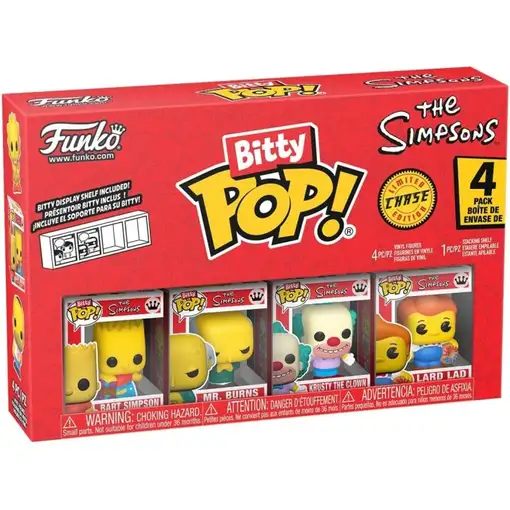 Pack de 4 Funko Bitty Pop! Los Simpsons Bart Modelo 85707