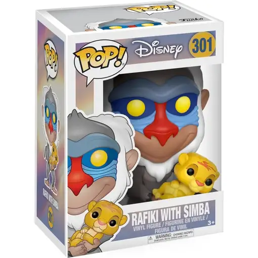 Figura Funko Pop! Disney Rafiki con Simba Modelo 301 | 20095