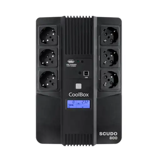 CoolBox Scudo 3 LCD 800VA sistema de alimentación ininterrumpida (UPS) Línea inter